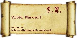 Vitéz Marcell névjegykártya